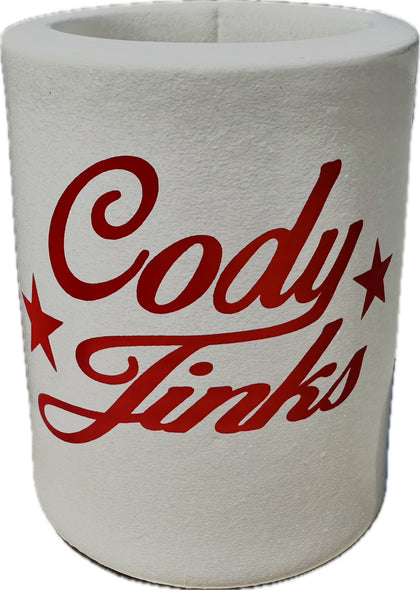 Cody Jinks Script White Foam Koozie