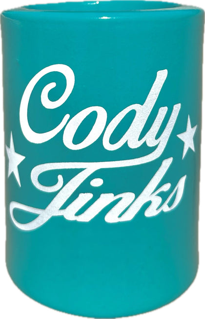 Cody Jinks Script TEAL Foam Koozie