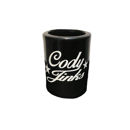 Cody Jinks Script Black Foam Koozie