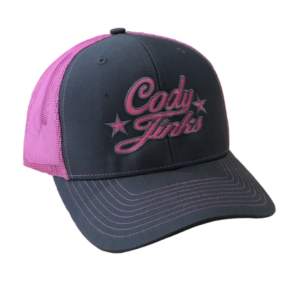 Charcoal/Neon Pink CJ Script Hat