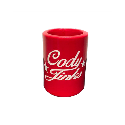 Cody Jinks Script Red Foam Koozie